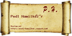 Pedl Hamilkár névjegykártya